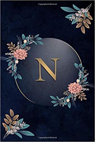 okumak Letter N : Cute Initial Monogram Letter Blue Marble and GOLD: N College Ruled Notebook. Pretty Personalized Medium Lined Journal &amp; Diary for Writing &amp; Note Taking- USA FLAG Print