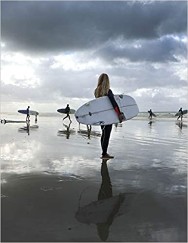 okumak Notebook: surfer surfing surf wave hang ten surfers surfboard board ocean swim