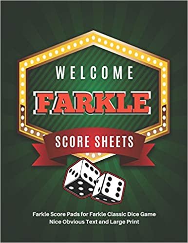 okumak Farkle Score Sheets: V.6 Elegant design Farkle Score Pads 100 pages for Farkle Classic Dice Game | Nice Obvious Text | Large size 8.5*11 inch (Gift) (F. Scoresheets)