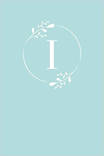 okumak I: 110 Sketch Pages (6 x 9) | Light Blue Monogram Sketchbook Notebook with a Simple Floral Emblem | Personalized Initial Letter | Monogramed Sketchbook