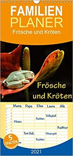 okumak Frösche und Kröten - Familienplaner hoch (Wandkalender 2021 , 21 cm x 45 cm, hoch): Frösche und Kröten (Monatskalender, 14 Seiten )