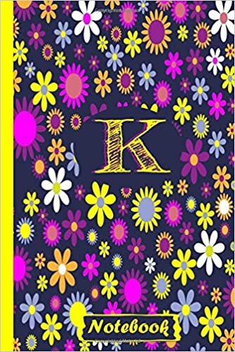 okumak K: Cute Floral Initial Monogram Letter K College Ruled Notebook. Pretty Personalized Medium Lined Journal &amp; Diary for Writing &amp; Note Taking for Girls ... gift , birthday gift , christmas gift