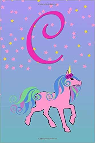 okumak Unicorn Girl Notebook Journal: Personalized Initial C Blank Lined Writing Book 6&quot;x 9&quot;