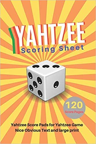 okumak Yahtzee Scoring Sheet: V.15 Yahtzee Score Pads for Yahtzee Game Nice Obvious Text Small print Yahtzee Score Sheets 6 by 9 inch