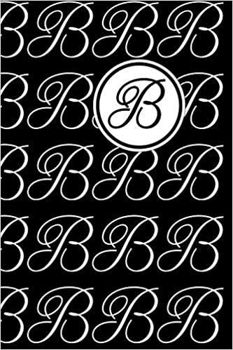 okumak Monogram Letter B In Black And White: 110 Page Blank Notebook - Ruled Paper Journal - 6&quot; x 9&quot; (15.24 x 22.86 cm)