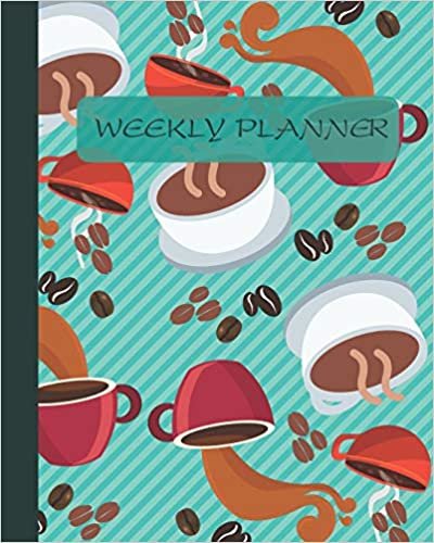 okumak Weekly Planner: Coffee Beans Roasting Green Cover 8x10&quot; 120 Pages/60 Weeks Checklist Planning Undated Organizer &amp; Journal - Christmas Gifts