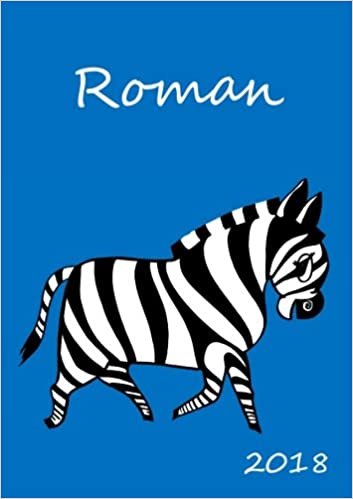 okumak 2018: personalisierter Zebra-Kalender 2018 - Roman - DIN A5 - eine Woche pro Doppelseite