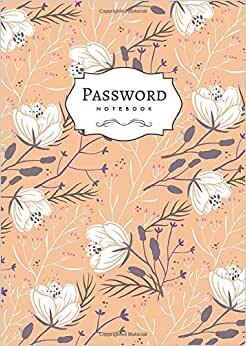 okumak Password Notebook: B6 Login Journal Organizer Small with A-Z Alphabetical Tabs | Cute Poppy Flower Design Orange