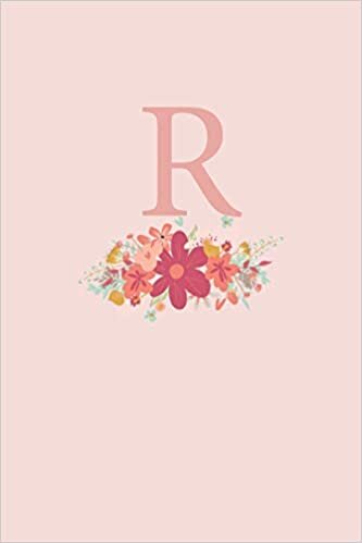okumak R: A Simple Pink Floral Monogram Sketchbook | 110 Sketchbook Pages (6 x 9) | Floral Watercolor Monogram Sketch Notebook | Personalized Initial Letter Journal | Monogramed Sketchbook