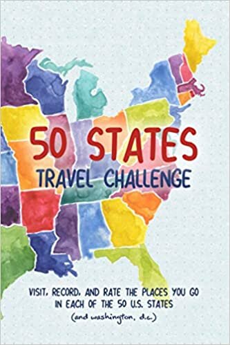 okumak 50 States Travel Challenge: Visit, Rate and Record Information About Your Travels Through All 50 U.S. States and Washington, D.C. (Challenge Books)