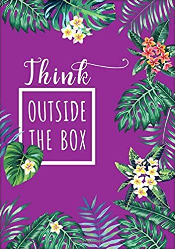 okumak Think Outside The Box: B5 Large Print Password Notebook with A-Z Tabs | Medium Book Size | Tropical Leaf Design Purple