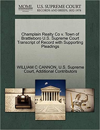 okumak Champlain Realty Co v. Town of Brattleboro U.S. Supreme Court Transcript of Record with Supporting Pleadings
