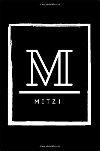 okumak M - Mitzi: Monogram initial M for Mitzi notebook | Birthday Journal Gift | Lined Notebook /Pretty Personalized Name Letter Journal Gift for Mitzi ... Inches , 100 Pages , Soft Cover, Matte Finish