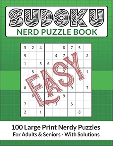 okumak Sudoku Nerd Puzzle Book: 100 Easy Large Print Nerdy Puzzles For Adults and Seniors