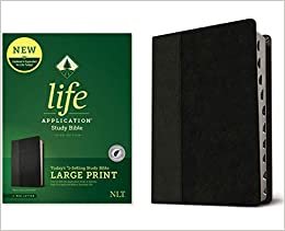 okumak NLT Life Application Study Bible, Third Edition, Large Print (Leatherlike, Black/Onyx, Indexed)