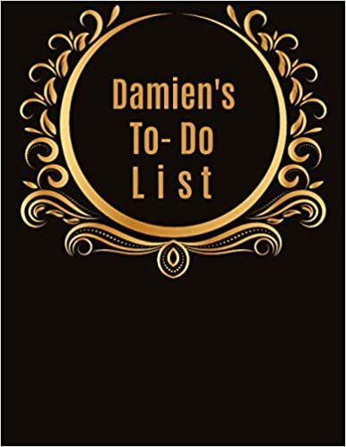 okumak Damien&#39;s To-Do List: Task Checklist Planner Time Management Notebook- Improve Daily Productivity, Organization &amp; Happiness, for Goal Driven Performers Seeking Work Life Balance 8.5&quot; x 11&quot;
