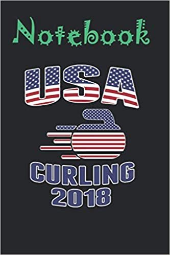 okumak Composition Notebook, Journal Notebook: USA Curling Winter Sports Games 2018 Gift 6&#39;&#39; x 9&#39;&#39; x 100 College Ruled Pages, Soft Cover; perfect for creative writing, note taking, doodling