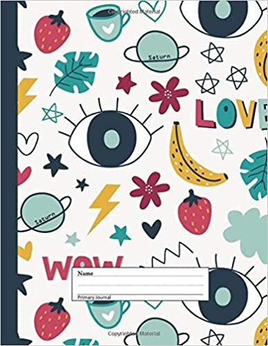 okumak Saturn Primary Journal: picture space on the top half and primary ruled lines on the bottom half of the page. The dotted midline and thick baseline ... elementary school K 2 learning how to write