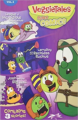okumak VeggieTales Supercomics, Volume 2: Josh and the Big Wall/The League of Incredible Vegetables/Larryboy and the Reckless Ruckus