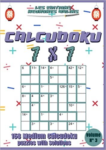 okumak Calcudoku 7x7 156 Medium Calcudoku Puzzles with Solutions Volume n°3: Calcudoku Puzzle Books For Adults or Kids, Calcudoku Medium, Large print, Solutions included, Logic Puzzles
