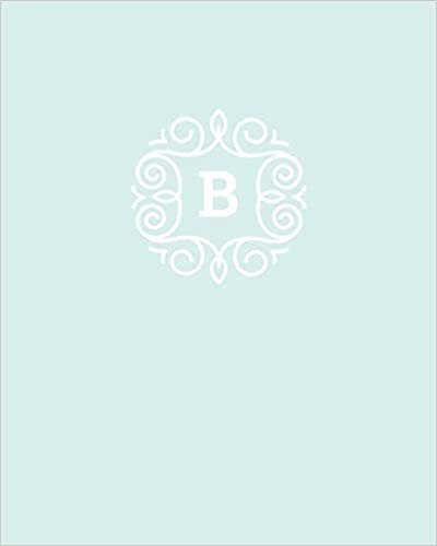 okumak B: 110 Dot-Grid Pages | Monogram Journal and Notebook with a Light Blue Background and Simple Vintage Elegant Design | Personalized Initial Letter Journal | Monogramed Composition Notebook