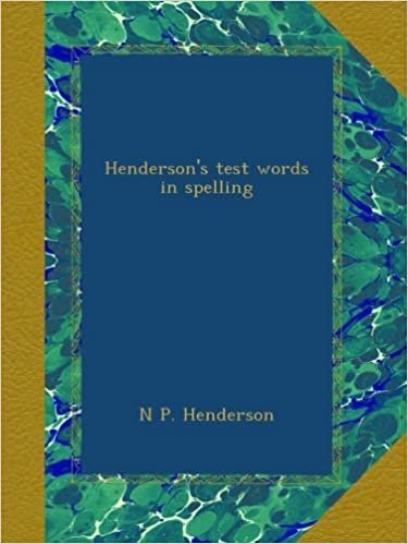 okumak Henderson&#39;s test words in spelling