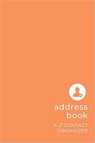 okumak Address Book: Minimalists Small Contact &amp; Address Organizer with Tabs | Names Birthday Phone Email Notes | Simple Orange - Basic Series