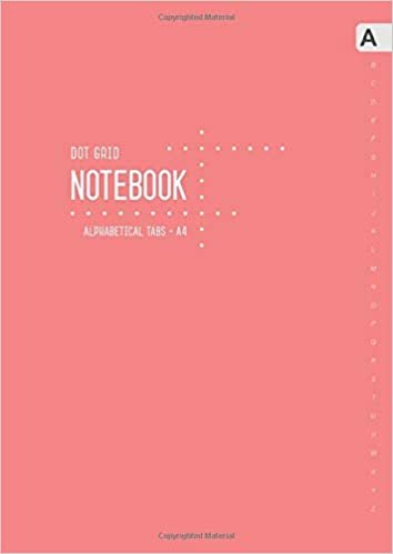 okumak Dot Grid Notebook Alphabetical Tabs A4: Large Journal Organizer with A-Z Index Sections | 5mm Dotted Pages | Smart Design Baby Pink