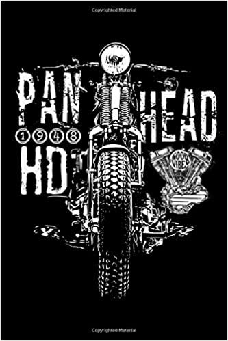 okumak Panhead HD 1948 Good Vibes American Motorcycle V-Twin: Harley Davidson Pan Head Motorcycle Engine Blank Lined College Ruled 100 Page Notebook
