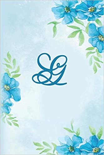 okumak G: Monogram Initial Notebook Letter G | birthday netebook | College Ruled| , birthday , Farmouse, Flowers, Woodgrain, Floral