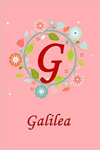 okumak G: Galilea: Galilea Monogrammed Personalised Custom Name Journal / Notebook / Diary - 6x9 - Letter G Monogram - Spring Flowers Theme