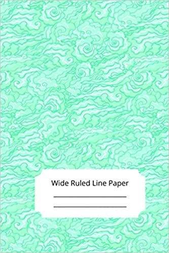 okumak Water Theme Art Wide Ruled Line Paper