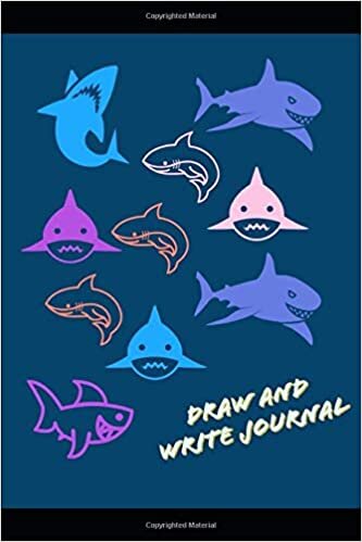 okumak blue Era Primary Composition Journal Grades K-2 Story Paper:Kid&#39;s Shark Book - Learn To Write and Draw Journal; Kindergarten Journal
