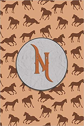 okumak N: Monogram With Single Letter Journal, Diary or Notebook for the Horse Lover and Anybody That Likes Horses