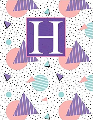 okumak H: Monogram Initial C Notebook for Women and Girls-Geometric 100 Pages 8.5 x 11