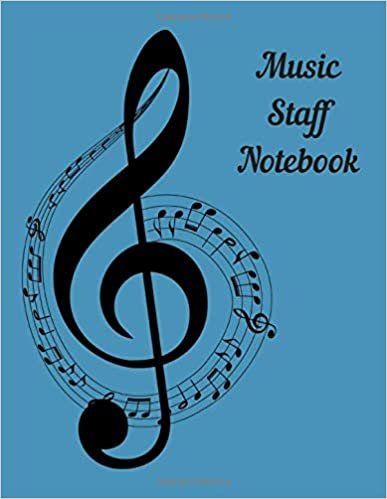 okumak Music Staff Notebook: G-clef with staff &amp; notes; blank music notebook; manuscript notebook; 50 sheets/100 pages; 8.5&quot; x 11&quot;