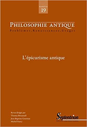 okumak Philosophie Antique n°19: L&#39;épicurisme antique (Revue philosophie antique)