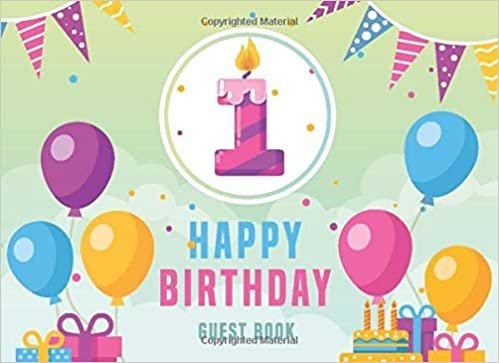 okumak Happy Birthday Guest Book: 1st Birthday Party Guest Book,Baby Shower,Welcome Baby,Write Best Wishes Parents Memory Keepsake Gift Record