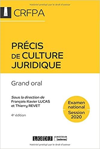 okumak Précis de culture juridique: Grand oral (2020) (CRFPA)