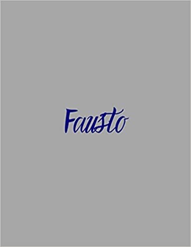 okumak Fausto: notebook with the name on the cover, elegant, discreet, official notebook for notes, dot grid notebook,