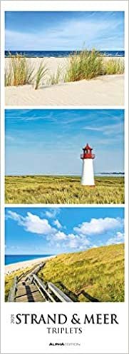 okumak Strand &amp; Meer - Triplets 2021 - Streifenkalender XXL 25x69 cm - Beach &amp; Ocean - Natur - Bild-Kalender - Wand-Kalender - Alpha Edition