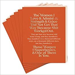 okumak Elizabeth Gilbert The Women I Love and Admire Card (Pack of 6)