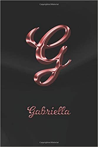 okumak Gabriella: Dot Journal | Letter G Personalized First Name Personal Dotted Bullet Grid Pages Writing Diary &amp; Notebook | Glossy Black Marble Rose Gold ... Writers for Journaling Note Taking &amp; Drawing