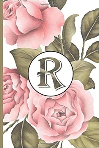 okumak R: Calla lily notebook flowers Personalized Initial Letter R Monogram Blank Lined Notebook,Journal for Women and Girls , School Initial Letter R floral vintage pink peonies 6 x 9
