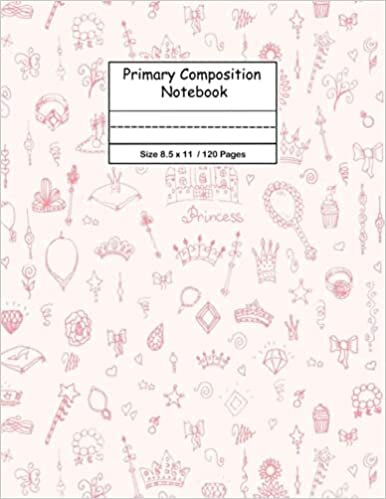 okumak 8.5 x 11 (120 pages): Story Journal Dotted Midline and Picture Space | Grades K-2 Composition School Exercise Book |120 Story Pages (Cute Princess Composition Notebook For Kids)