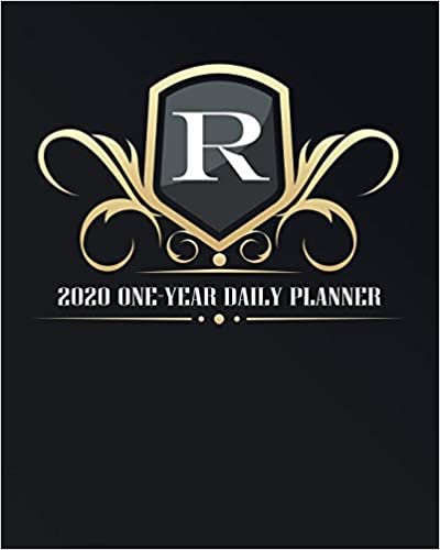 okumak R - 2020 One Year Daily Planner: Elegant Black and Gold Monogram Initials | Pretty Calendar Organizer | One 1 Year Letter Agenda Schedule with Vision ... (8x10 12 Month Monogram Initial Planner)
