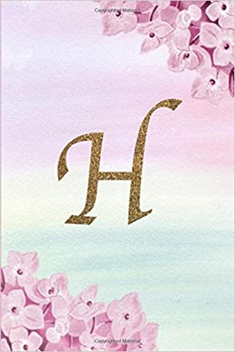 okumak H. Monogram Initial H Cover. Blank Lined Journal Notebook Planner Diary.