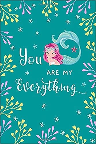 okumak You Are My Everything: 4x6 Password Notebook with A-Z Tabs | Mini Book Size | Floral Star Mermaid Design Teal