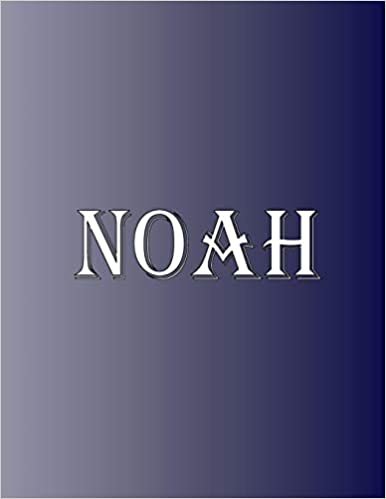 okumak Noah: 100 Pages 8.5&quot; X 11&quot; Personalized Name on Notebook College Ruled Line Paper
