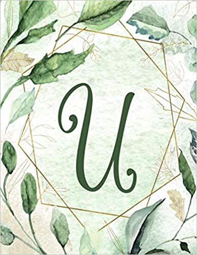 okumak Notebook 8.5”x11” – Letter U – Green Gold Floral Design: College-ruled, lined format exercise book with flowers, alphabet letters, initials series. ... Floral Design Notebook 8.5”x11”, Band 21)
